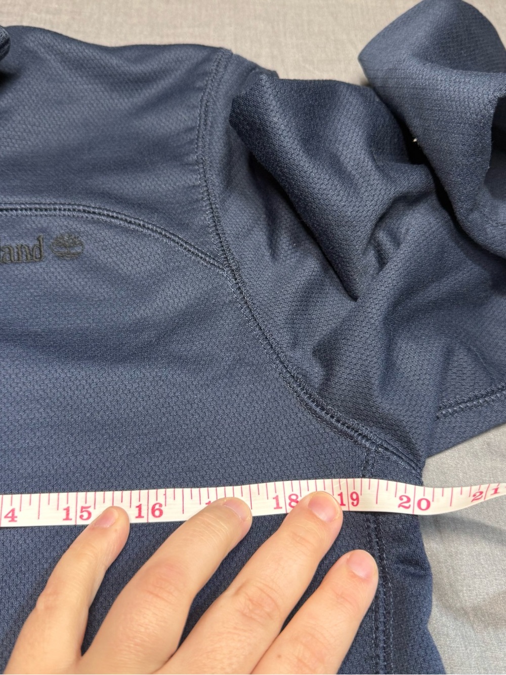 Timberland Navy Blue Lightweight Quarter-Zip Shirt Jacket - Picture 5 of 6